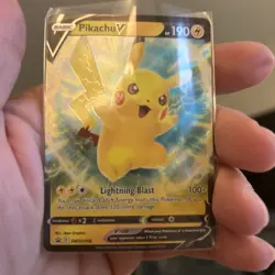 Pokemon Pikachu V Sword & Shield Promo Ultra Rare Full Art #SWSH198 - Image 1