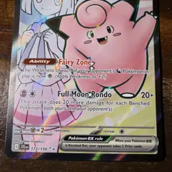 Pokemon: Lillie's Clefairy EX Ultra Rare Full Art 173/159 NM+ - Image 4