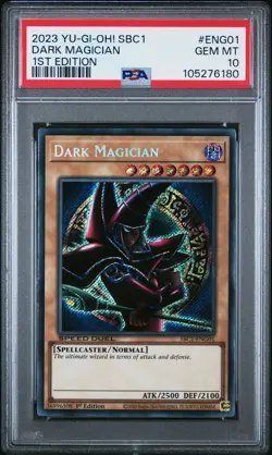 2023 YU-GI-OH! SBC1-SPEED DUEL STREETS OF BATTLE CITY DARK MAGICIAN PSA 10 - Image 1