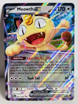 Meowth EX 062/088 Double Rare Holo Perfect Order Pokemon TCG Card - Image 1