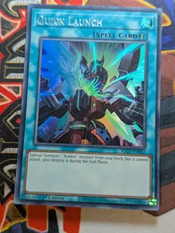 Quick Launch BLC1-EN042 Silver Ultra Rare 1st Edition YuGiOh TCG Card - Image 1