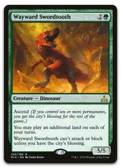 Wayward Swordtooth #150 (LP) Rivals of Ixalan RIX Magic MTG - Image 1