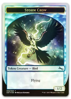 Storm Crow Token #5 (Foil) (NM) Unstable UST Magic MTG - Image 1