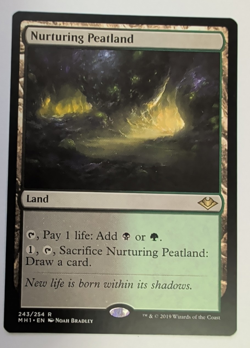 {1x} ~ Nurturing Peatland ~ NM MTG EDH Magic Modern Horizons Rare **Startropic** - Image 1