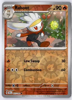 Raboot 027/142 Stellar Crown Common Reverse Holo Pokemon Card HP - Image 1