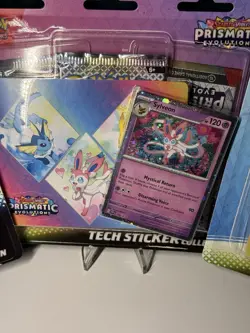 Pokemon TCG Prismatic Evolutions Tech Sticker Collection Set Lot Of 3 Sealed New - Image 4
