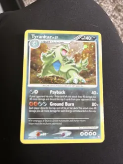Pokemon TCG Tyranitar LV.57 Holo Rare Card Mysterious Treasures 17/123 - Image 1