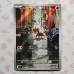 Pokemon TCG Litleo IR 139/132 Illustration Rare Pokemon Card Mega Evolution - Image 1