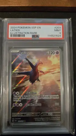 2024 POKEMON Latios 203/191 SURGING SPARKS ILLUSTRATION RARE PSA 9 Mint - Image 1
