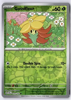 Gossifleur 010/142 Stellar Crown Common Reverse Holo Pokemon Card LP - Image 1