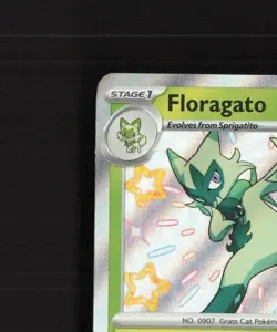 Floragato SVP077 Scarlet & Violet Black Star Promo Shiny Holo Pokemon Card NM - Image 3