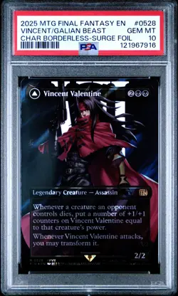 2025 MTG FINAL FANTASY #0528 GALIAN BEAST/VINCENT VALENTINE PSA 10 - Image 1
