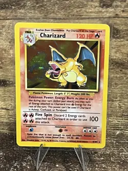 Pokemon TCG Charizard 4/102 Base Set Holo LP - Image 2