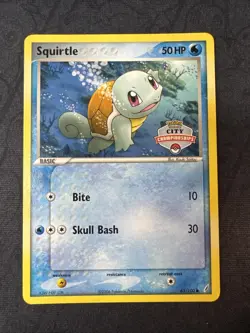 2007 City Championships Squirtle 63/100 Crystal Guardians Pokemon Card Rare - Image 1