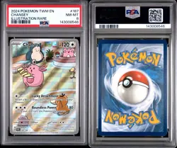 Pokemon TCG Chansey 187/167 Sv06: Twilight Masquerade Holo PSA 8 - Image 3