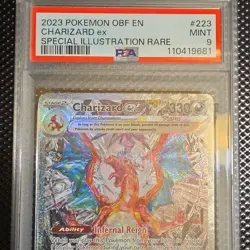 Pokemon TCG Charizard ex Obsidian Flames 223 Special Illustration Holo PSA 9 - Image 1