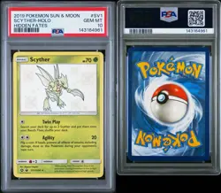 Scyther 2019 Pokemon Sun & Moon Hidden Fates Shiny Vault Rare SV1 PSA 10 - Image 3