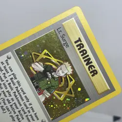 Pokemon Gym Heroes Unlimited Lt. Surge Trainer 17/132 Holo Rare WOTC MP - Image 2