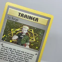 Pokemon Gym Heroes Unlimited Lt. Surge Trainer 17/132 Holo Rare WOTC MP - Image 3