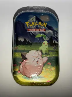 Pokemon Mega Evolution—Ascended Heroes Mini Tin Chikorita Clefairy TCG - Image 1