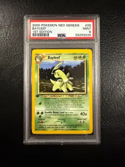 Pokemon Neo Genesis #29 - Bayleef - MINT - 1st Edition - PSA 9! - Image 1