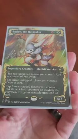 MTG Baylen, the Haymaker Raised Foil - Borderless NM Mint Bloomburrow - Image 2