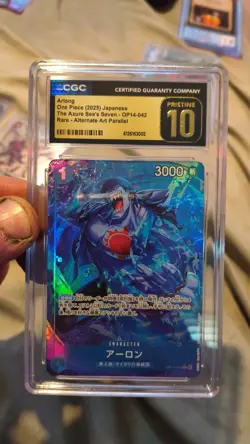 CGC P 10 Arlong OP14-042 R Alt Art THE AZURE SEA'S SEVEN 2025 One Piece Card JPN - Image 1