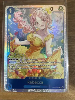 One Piece TCG Rebecca OP15-053 SR Foil English OP15 NM Card - Image 1