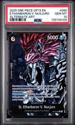 2025 ONE PIECE OP13-CARRYING ON HIS WILL ETHANBARON V. NUSJURO ALT ART PSA 10 - Image 1