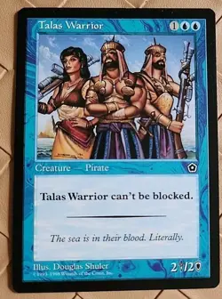 Talas Warrior Portal Second Age Regular LP Lightly Played MTG  - Image 1