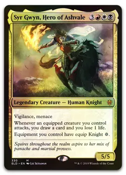 Syr Gwyn, Hero of Ashvale #330 (Foil) (NM) Throne of Eldraine ELD Magic MTG - Image 1