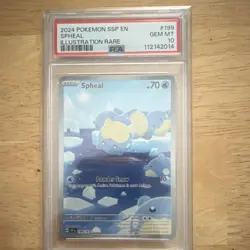 Pokemon Spheal Illustration Rare Holo PSA 10 Sv08 Surging Sparks 199/191 2024 - Image 1