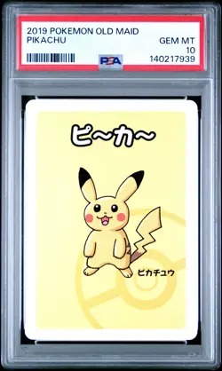 2019 POKEMON OLD MAID PIKACHU PSA 10 - Image 1