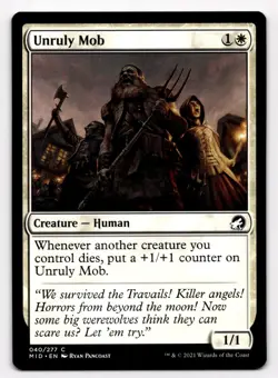 Unruly Mob Innistrad: Midnight Hunt #40 MTG Magic the Gathering - Image 1