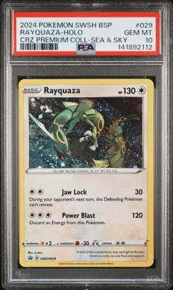 PSA 10 RAYQUAZA SWSH029 BLACK STAR PROMO HOLO POKEMON GEM MINT - Image 1