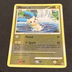 Pokemon Card Majestic Tomorrow No. 25/100 Minun Reverse Holo LP - Image 1