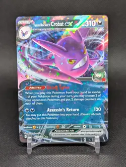 Team Rocket's Crobat ex 122/182 SV10: Destined Rivals Pokemon - Image 1