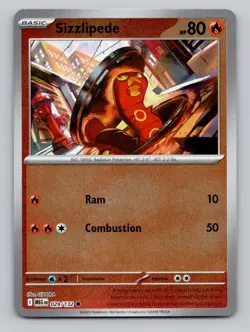 Reverse Holo Sizzlipede 029/132 Common Mega Evolution Pokemon - Image 1