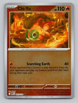 Reverse Holo Chi-Yu 031/132 Uncommon Mega Evolution Pokemon - Image 1