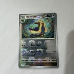 Pokemon TCG Stoutland 076/086 Master Ball Reverse Holo White Flare Set - Image 1