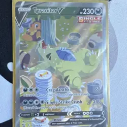 Pokemon Tyranitar V Single Strike Full Art Holo Ultra Rare 155/163 Battle Styles - Image 1
