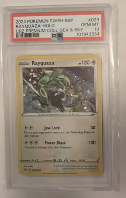 Pokemon Rayquaza SWSH029 Holo Promo SWSH: Sword & Shield PSA 10 English - Image 1