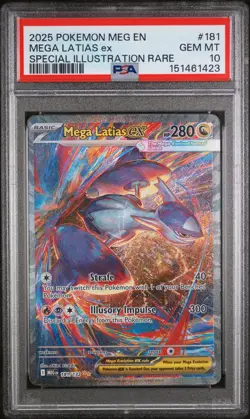 PSA 10 Mega Latias ex 181/132 Pokemon Mega Evolution Special Illustration Rare - Image 1