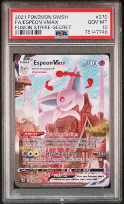 Pokemon Espeon Vmax Fusion Strike Secret Rare Full Alt Art #270 Psa 10 - Image 1
