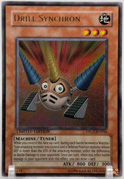 🔥1996 Yu-Gi-Oh! Drill Synchron (DPCT-ENY04) Ultra Rare - Limited Edition LP 🔥 - Image 1
