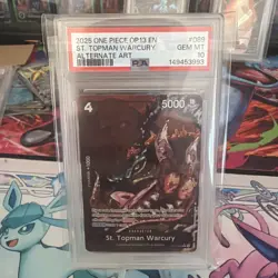 2025 One Piece TCG OP13 Carrying On His Will St. Topman Warcury Alt Art PSA 10 - Image 1