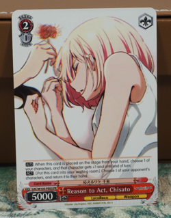 Lycoris Recoil Reason to Act Chisato Weiss Schwarz English PR Promo Card - Image 1