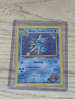 Misty's Seadra 9/132 Holo Rare Gym Heroes Pokemon Card - Image 1