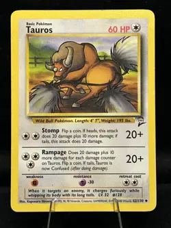 Tauros 062/130 Base Set 2 Regular - Lightly Played Pokemon Card - Image 1