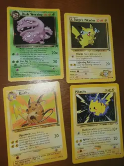 Raichu And Pikachu 4 Card Pokemon Lot- 1st Editon/promo Card (Combine Shipping) - Image 1